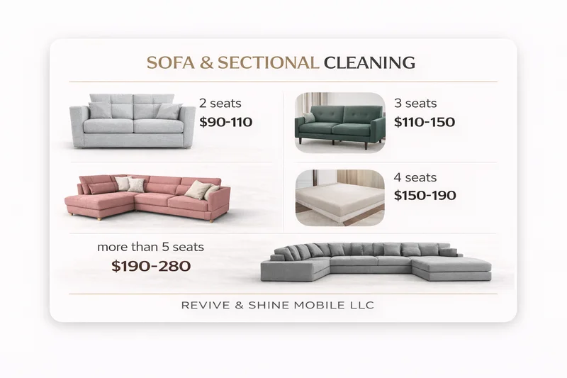 Transparent price guide for couch and sofa cleaning in Boise