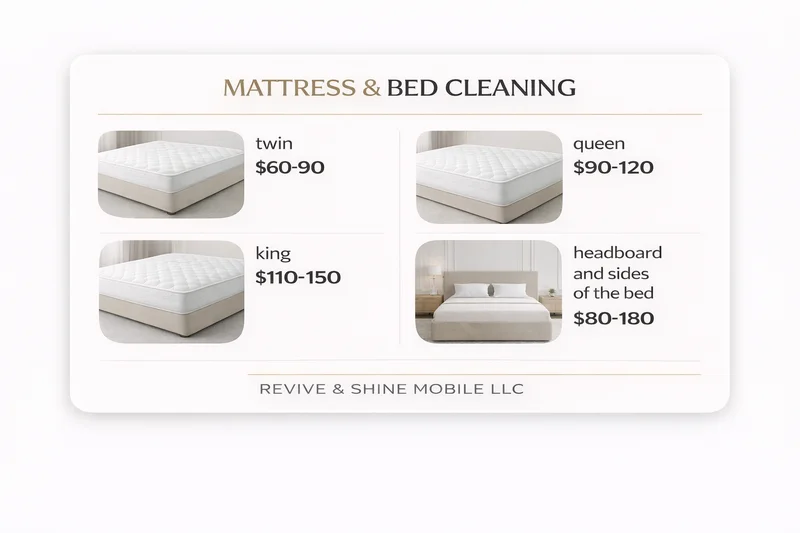 Professional mattress and bed cleaning price guide in Meridian